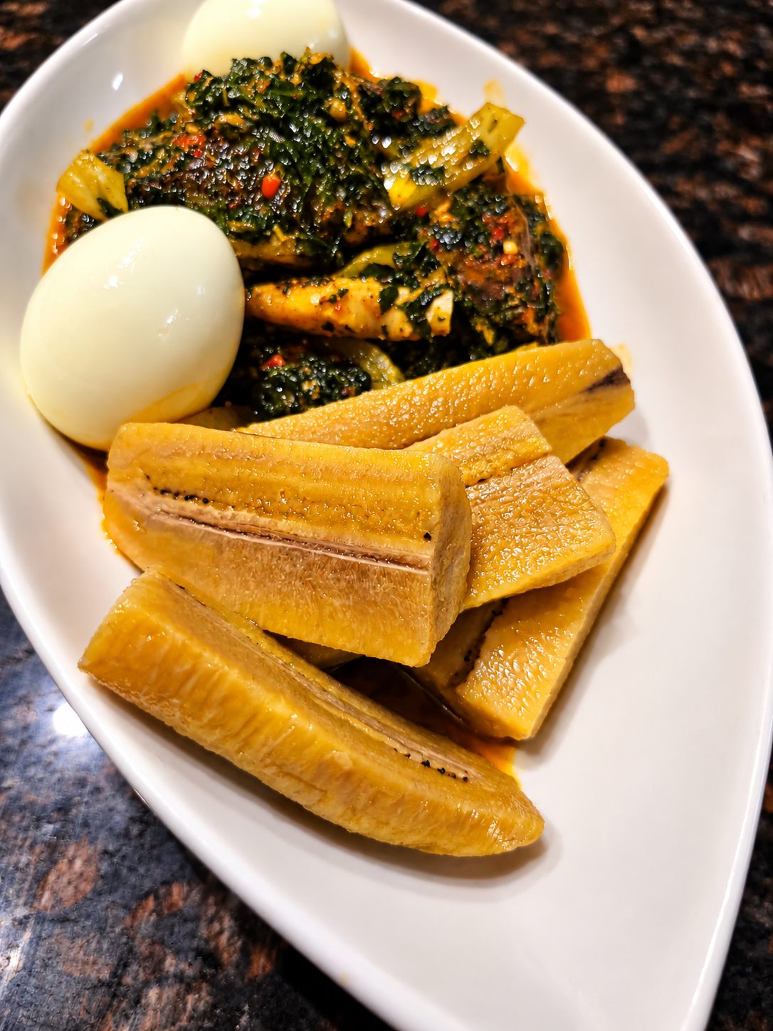 Half a Tray of Green Plantains