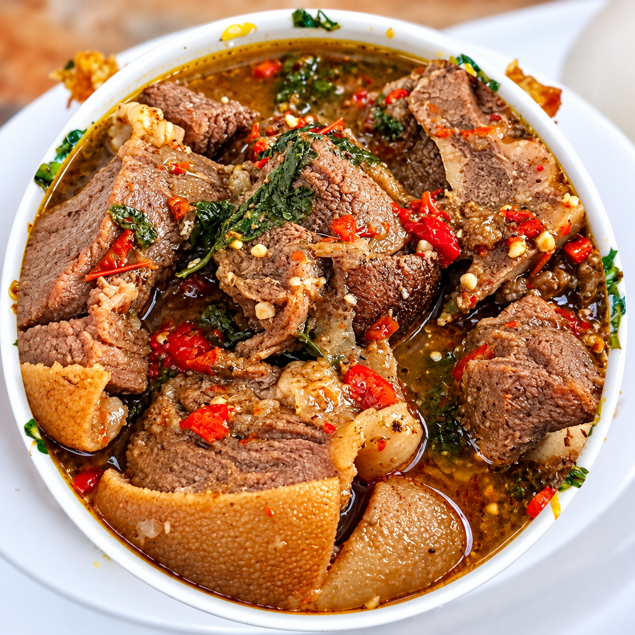 A Tray of Goat Pepper Soup (The Greatest Of All Time)